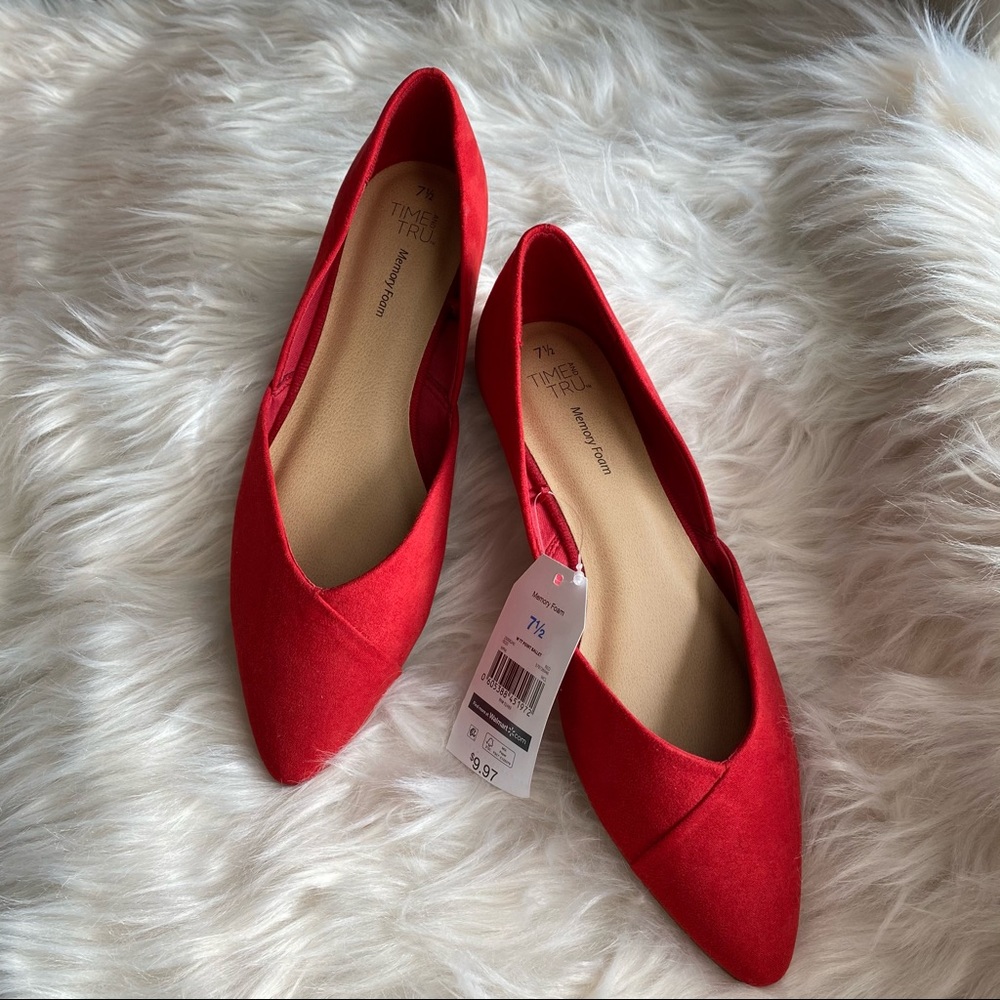 ***5 for $25*** Time and Tru Flats - Red, Size 7 1/2